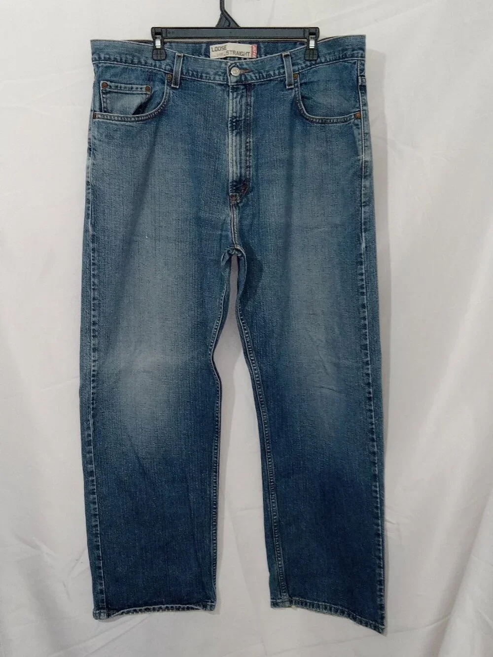 Vintage Levi’s 569 Loose Straight Baggy Jeans Mens 40x32 Y2K Light Wash Denim